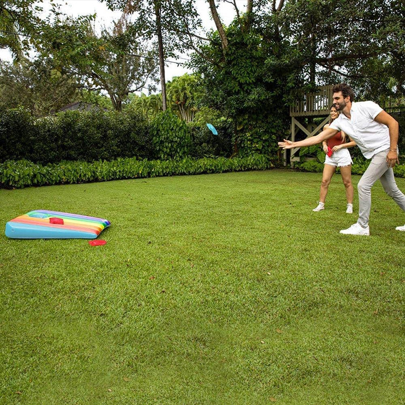 Cross-border new tossing game Rainbow Inflated Toys PVC Out-of-the-Wood Interact Toys