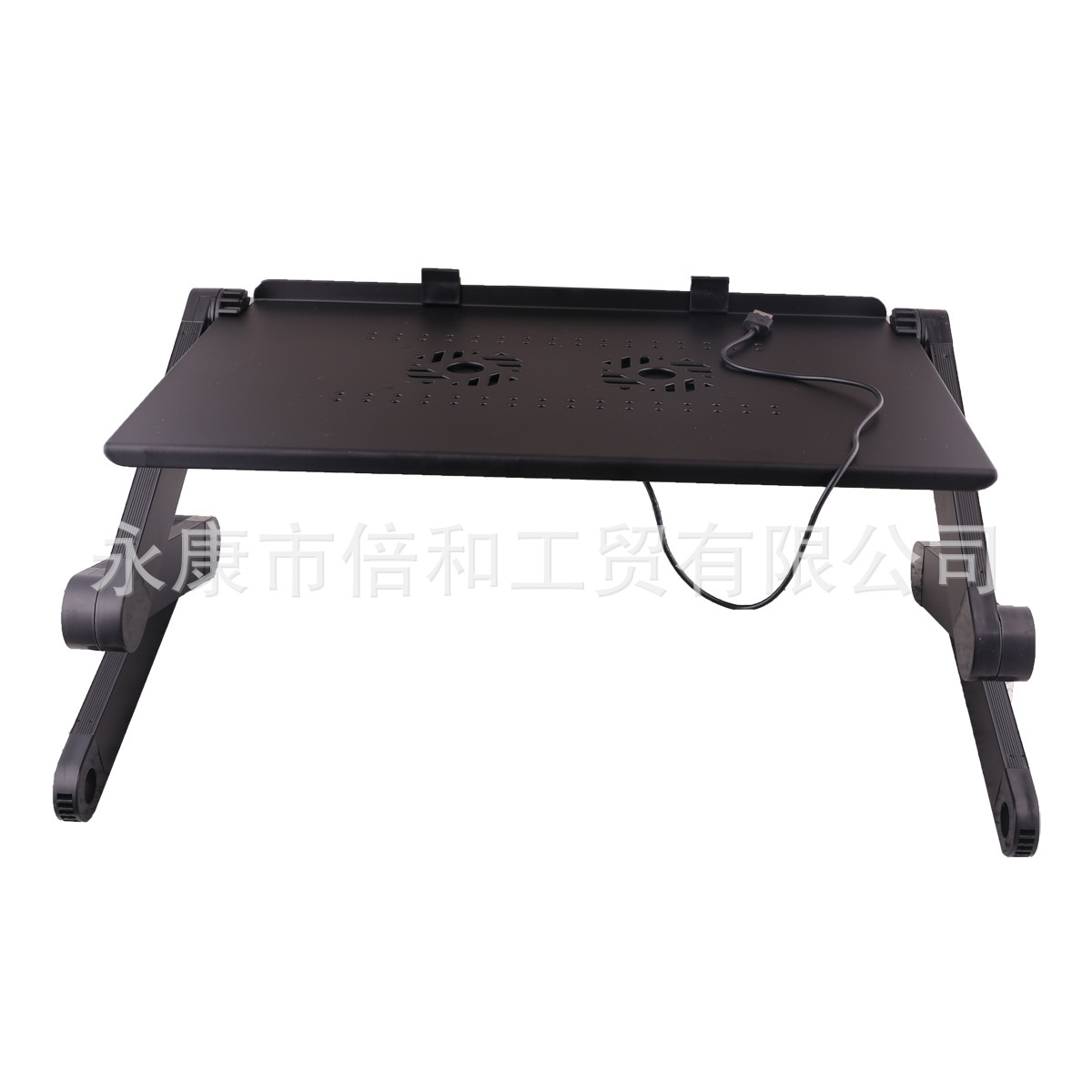 Folding poptop table Aluminium Alloy double fan folding laptop table