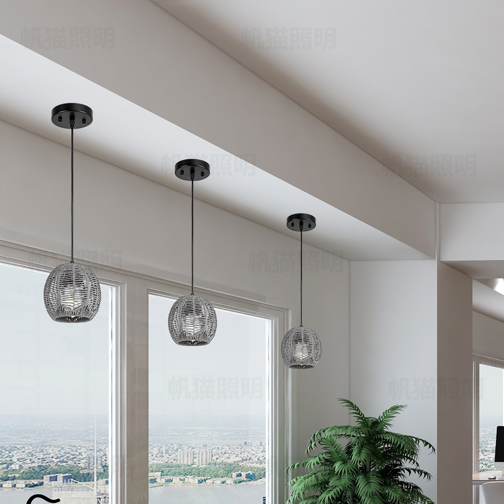 A chandelier in the kitchen and living room in the attic of the Sankota Garden.