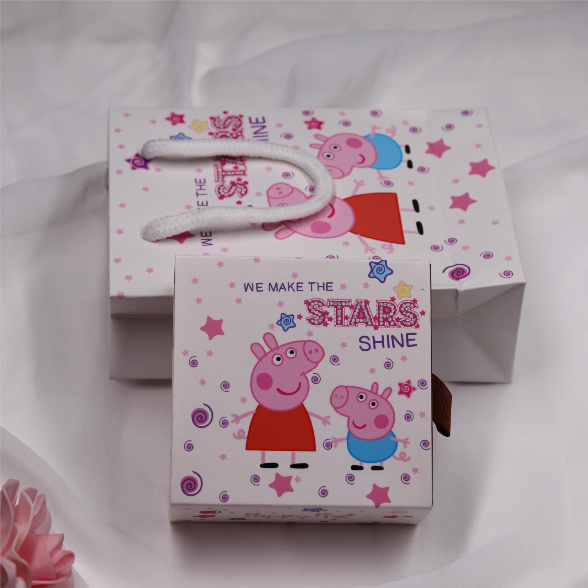 Cute cartoons, Piggy Packer, handbags for children's birthday.