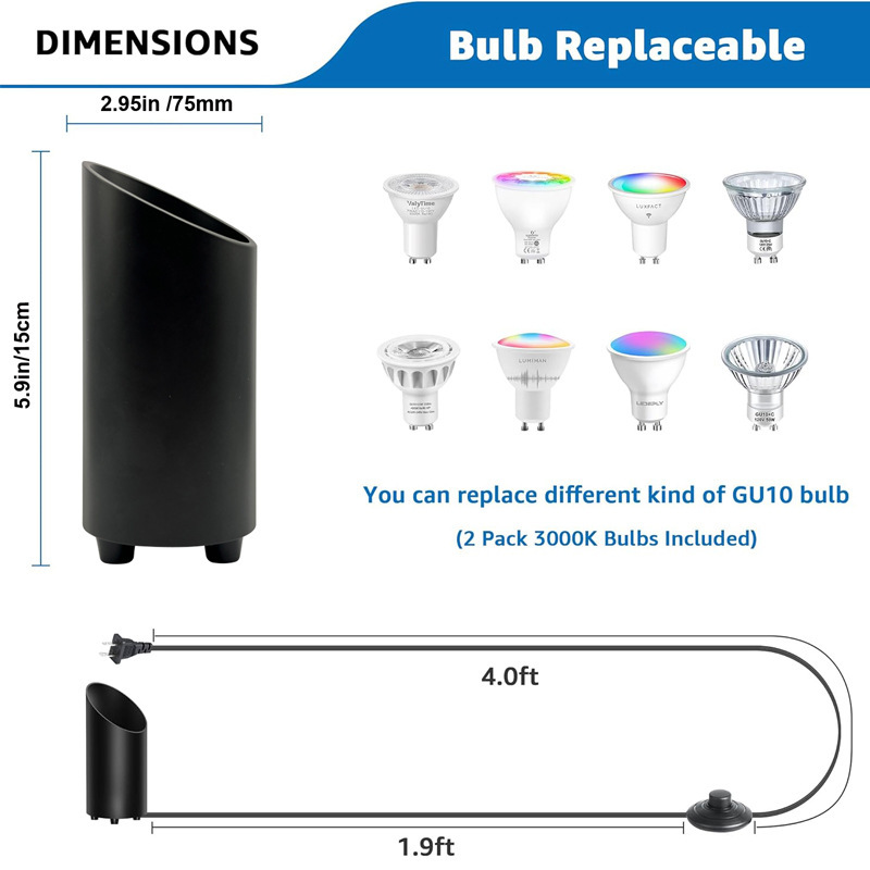 Lights up on the floor of the Amazon's hot-seller room can be replaced by a GU10 light slant and a spotlight.