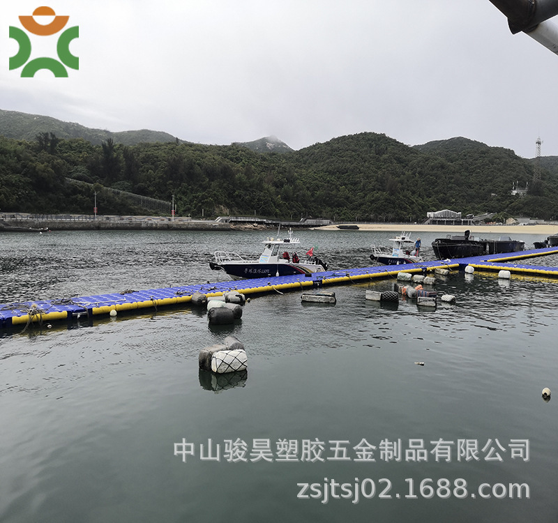 Water floating docks, construction platforms, houses, floats, swimming pools.