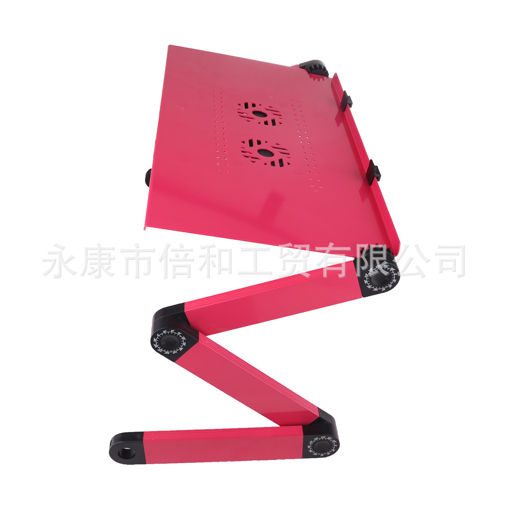 Wholesale, double fan aluminum alloy in bed, laptop lazy computer table.