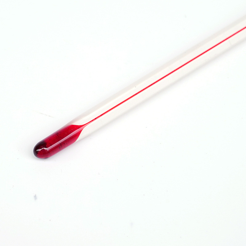 Changzhou plant fixed a red glass thermometer calculator at the thermometers industry.