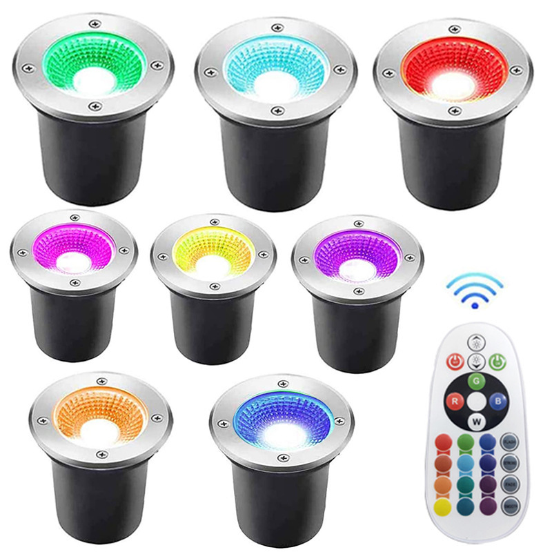 Amazon heat sales 12-24V wireless RF remote-controlled RGB courtyard lights, deck wells.