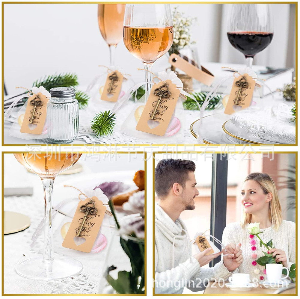 Hộp kẹo cưới sáng chế, bia cưới mở chai tiệc cưới.