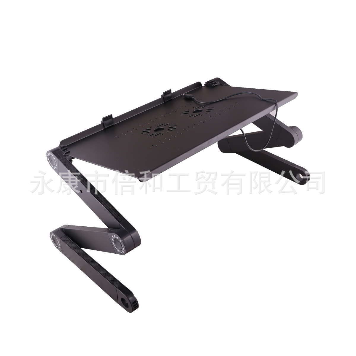 Folding poptop table Aluminium Alloy double fan folding laptop table