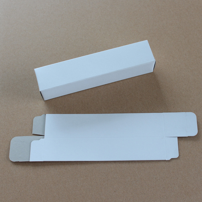 Wholesale of small white box white card paper folding small packagings for small parts in spot silicone toothpaste tubes