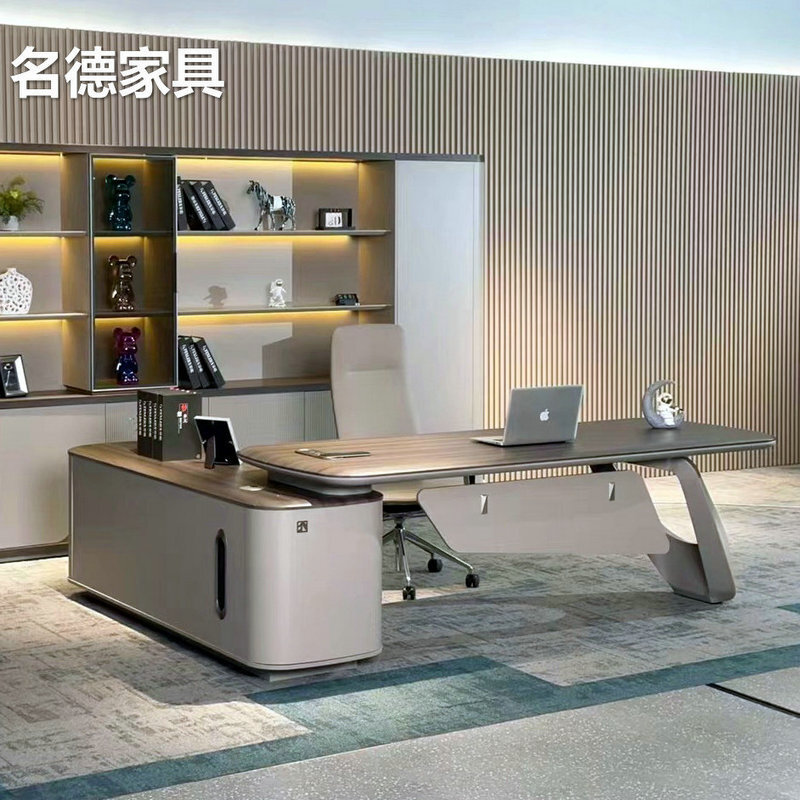 A modern and simple desk of office furniture at the table manager's table table and board table for the executive director.