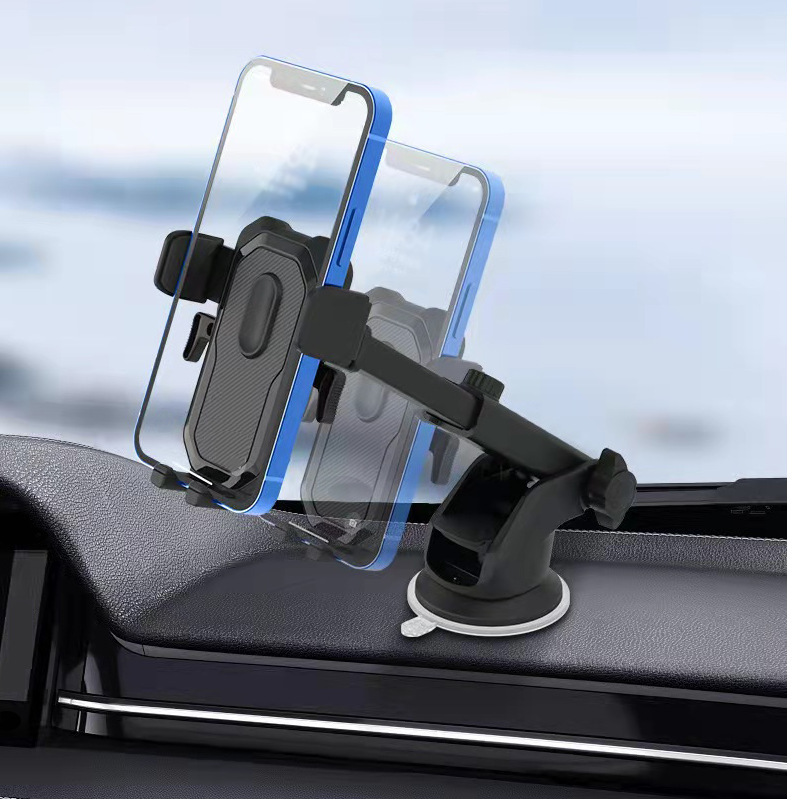 Auto-lock mobile phone support vehicle air-conditioner windway navigation cell phone support