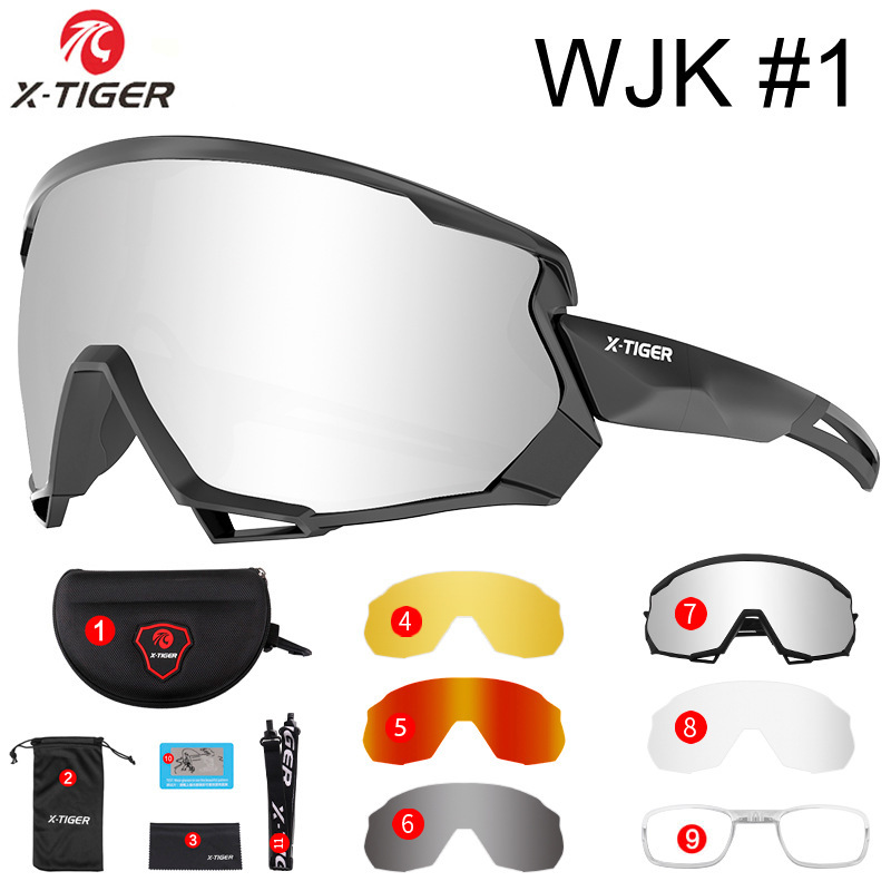 x-tiger Cross-border 5-glass cycling cycling glasses for outdoor sports mirrors for men and women