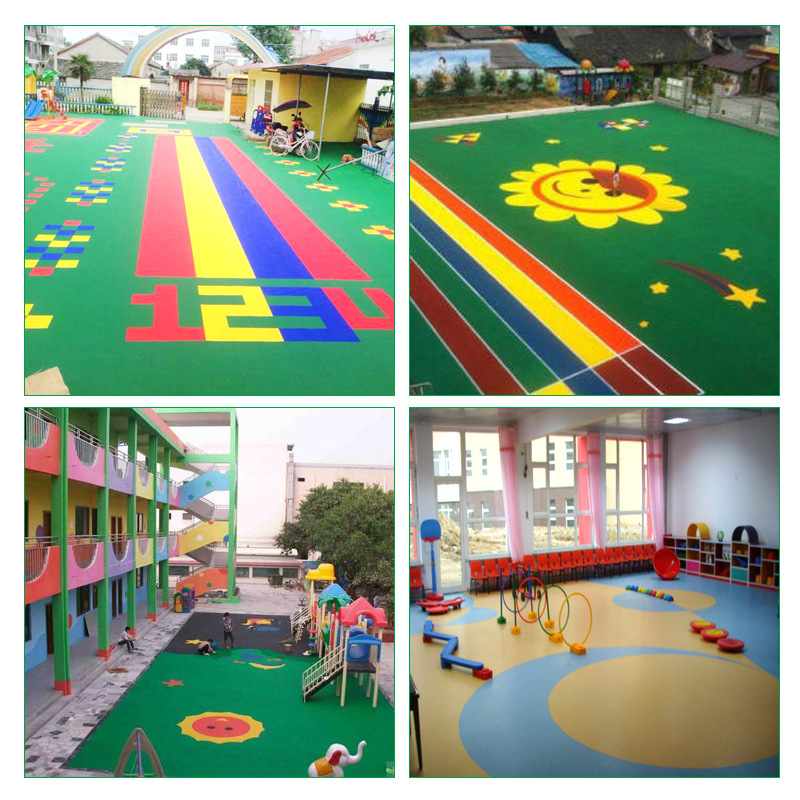 Vẽ sàn nhà trong nhà xe của khách sạn trung tâm mua sắm cho trường học sơn dầu khí màu đỏ.