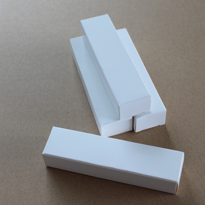 Wholesale of small white box white card paper folding small packagings for small parts in spot silicone toothpaste tubes