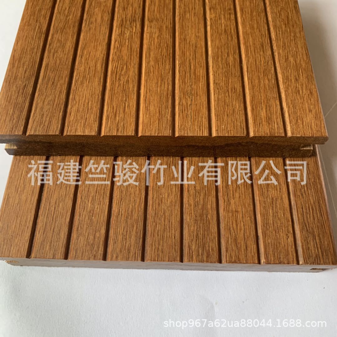 福建源頭工廠戶外重竹地板淺碳深碳高耐菠蘿格防腐地板咖啡色波浪