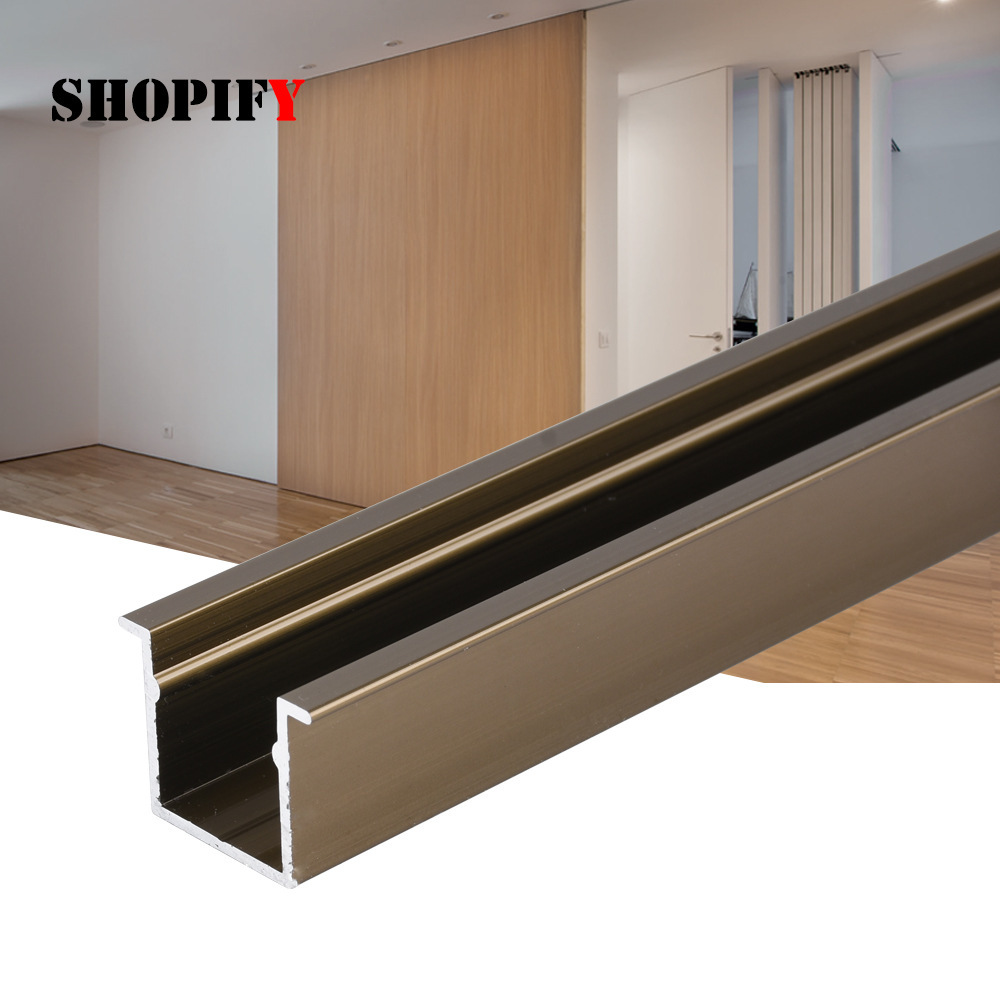 Aluminium alloy troupe trajectories under the moving door orbital folding door with stainless steel doors in a secret package