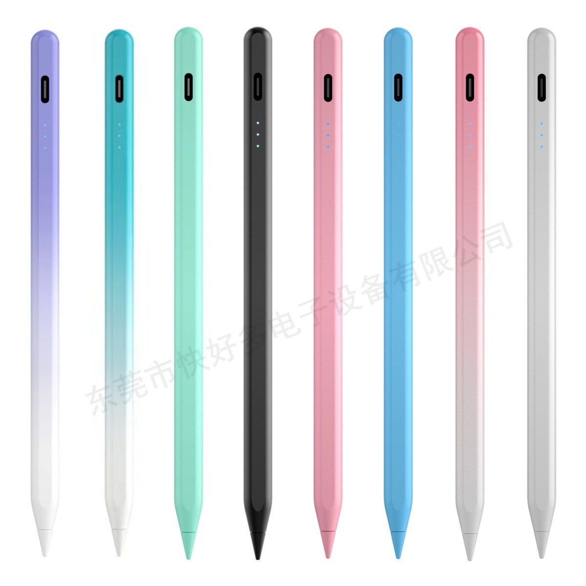 The power pen is applied to the ipad, the three-light power of the active cap indicates the power of the oscillation.