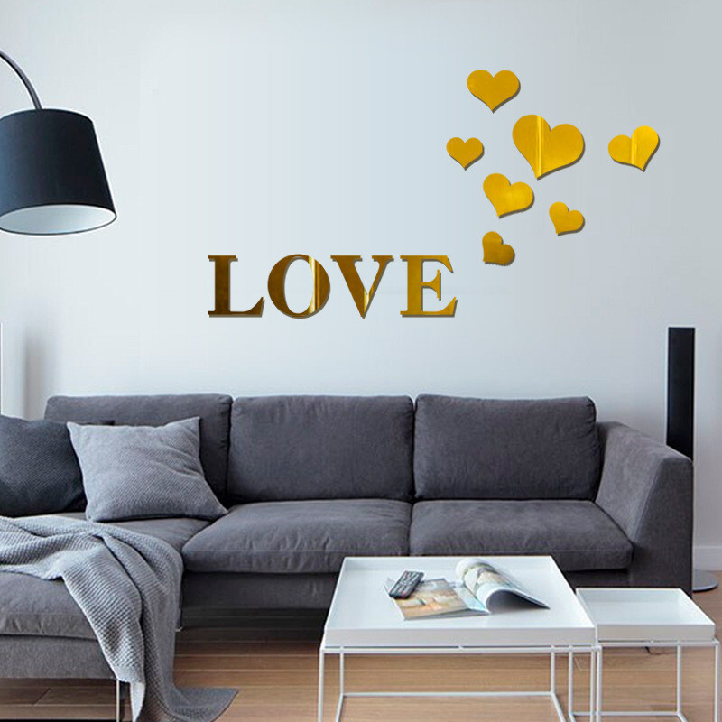 Home-based mirror decorations with a love wall and home-based decorations across the Amazon