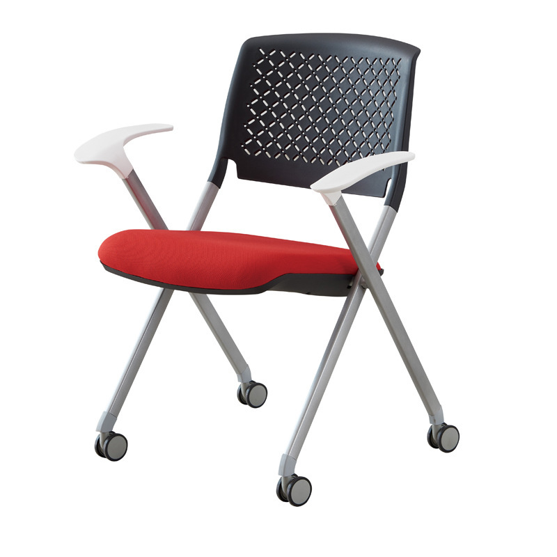 Mobile chair in the Photo Library of the School of Intelligence Classrooms with a training chair on folded writing boards