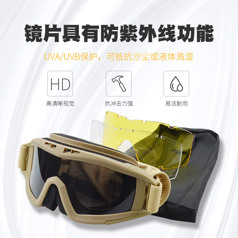 Newly upgraded tactical wind mirrors for high-impact, high-speed, wind-proof, shock-resistant eyeglasses.