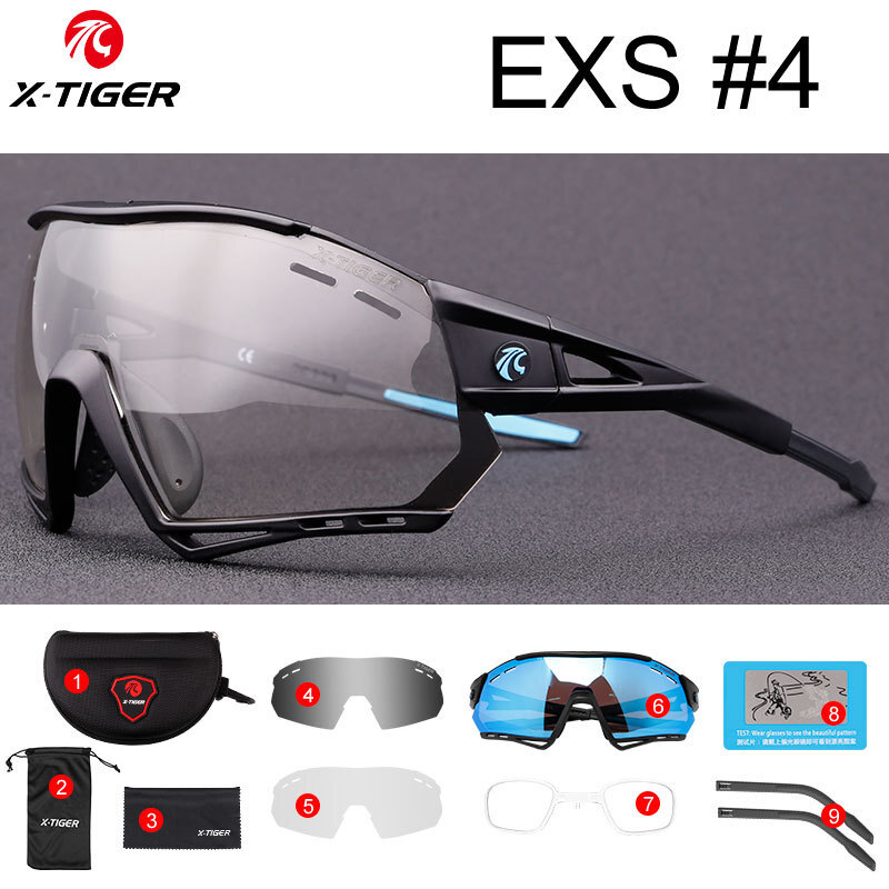 X-tiger's new EXS outdoor cycling lenses 3 lenses outdoor sports mirrors for men and women