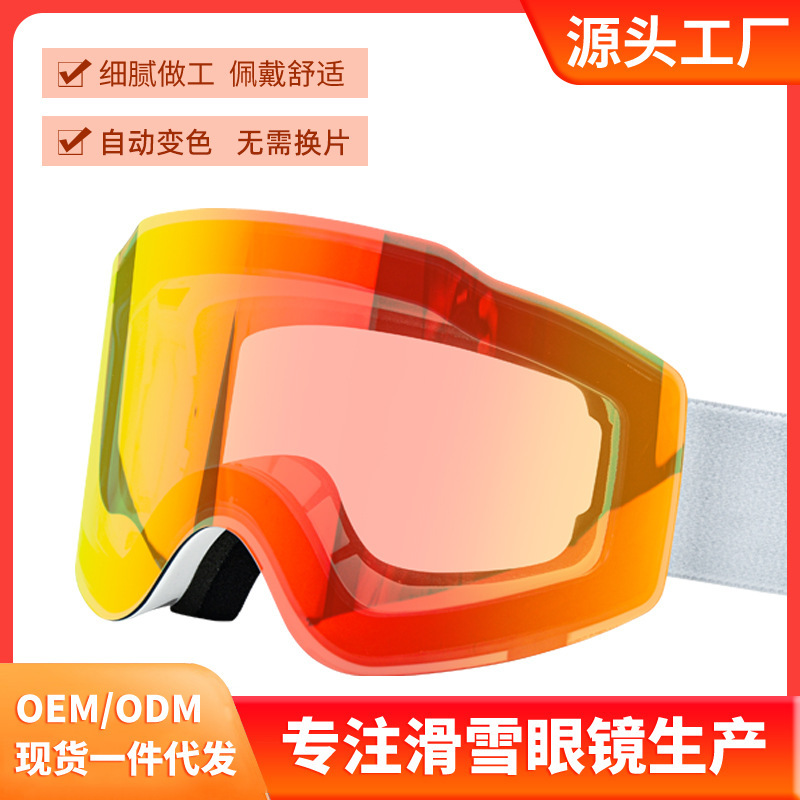 Generic double-defunct-protective-violet ski-protective eyeglasses for spot-converted ski mirrors day and night