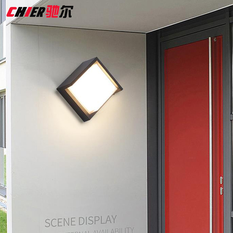 Outdoor induction wall lighting interior and external waterproofing wall lamp sets with a simple bypass for the balcony of the stairs