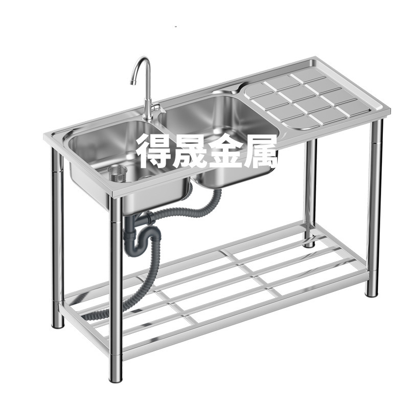 Cái chậu thép không gỉ với một cái bể đựng rơm cho bồn rửa chén thương mại