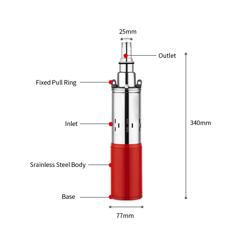 太陽能泵12v24v36v48v60v72v高揚程直流螺桿泵DC SOLAR PUMP