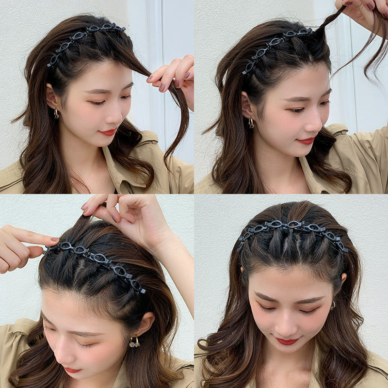 Wearing hair, double-covered Liu Seaplugs, multi-layered emptiness, hairclips, hairclips.