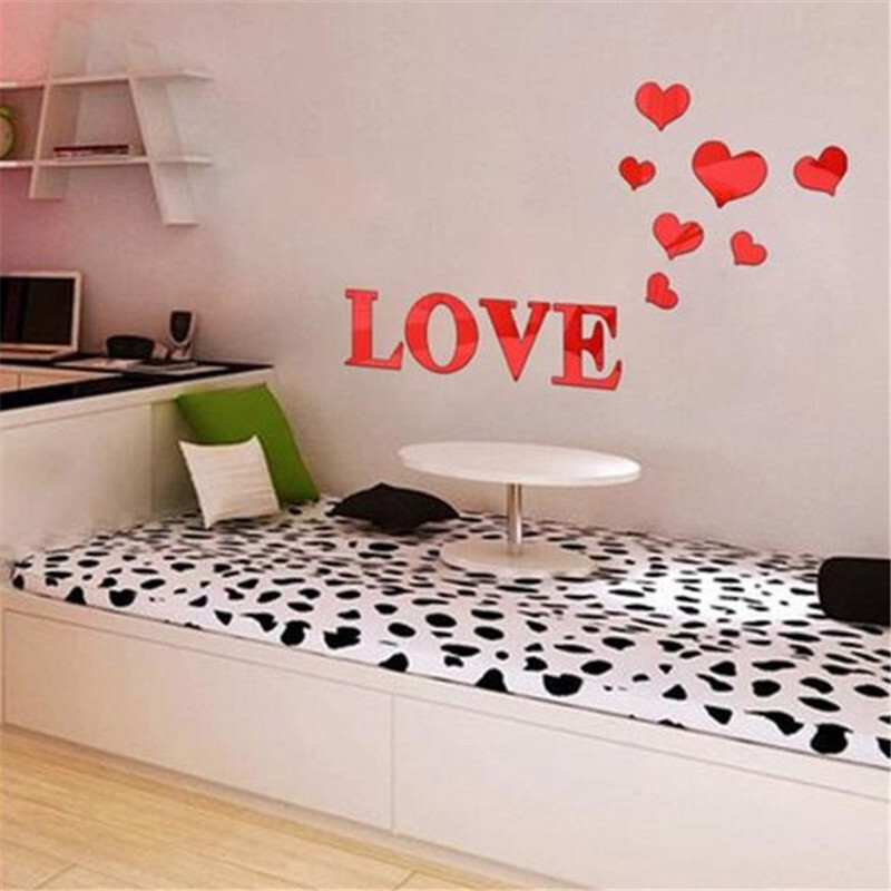 Home-based mirror decorations with a love wall and home-based decorations across the Amazon