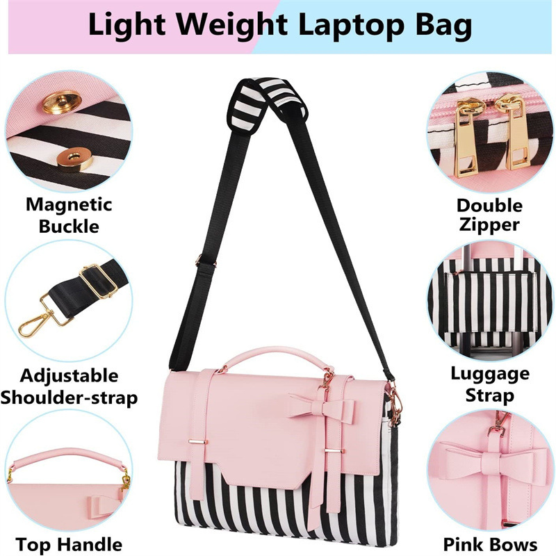 The manufacturer's wholesale lady's laptop briefcase is 15.6 inches light, purple and waterproof.