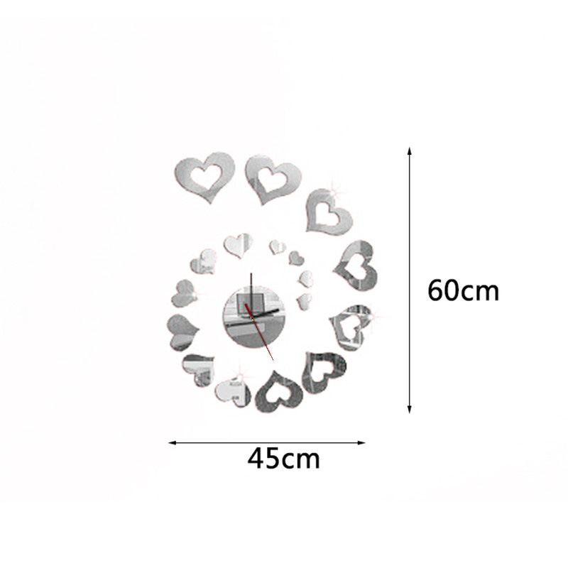 Cross-border product home-decoration with a love wall and an idea to hang a Nordic windroom background wall wall clock