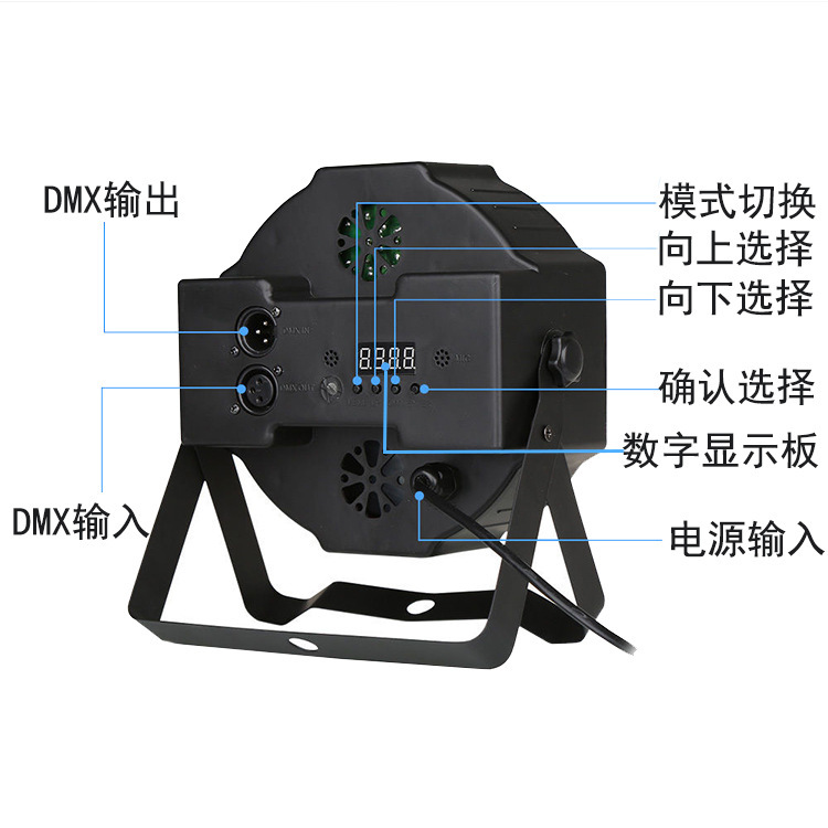 厂家直供LED18颗1W塑料彩光帕灯 婚庆酒吧舞台背景聚光染色效果灯