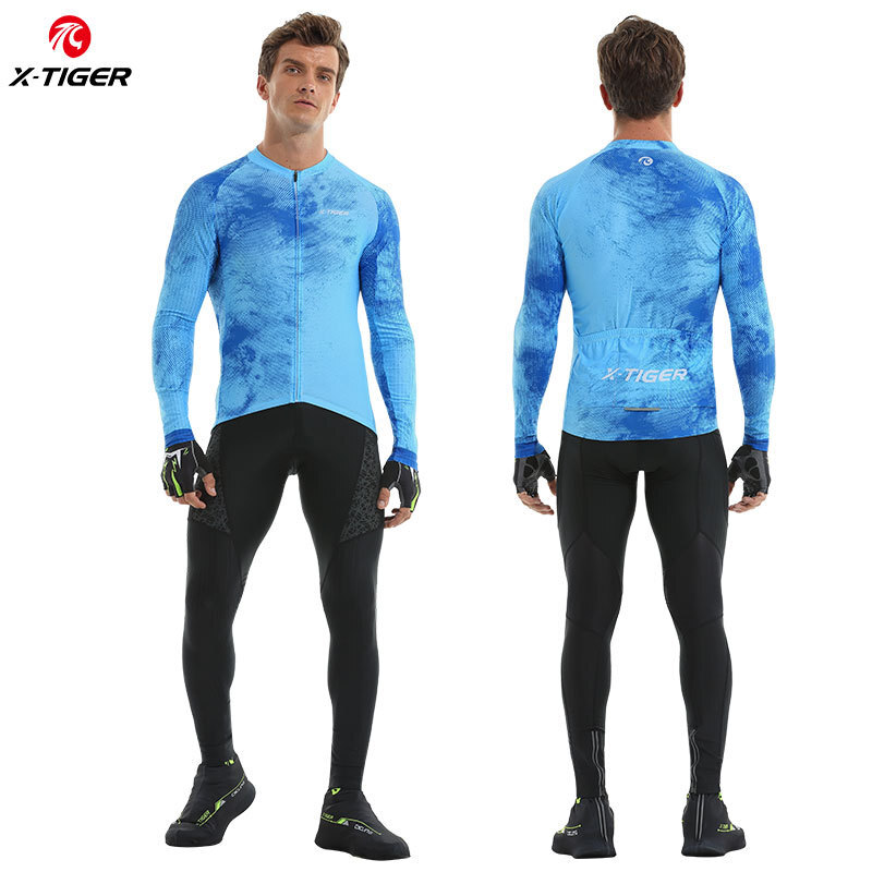 X-TIGER upgrade of the spring and autumn ride suit for men with long sleeve belts and long pants