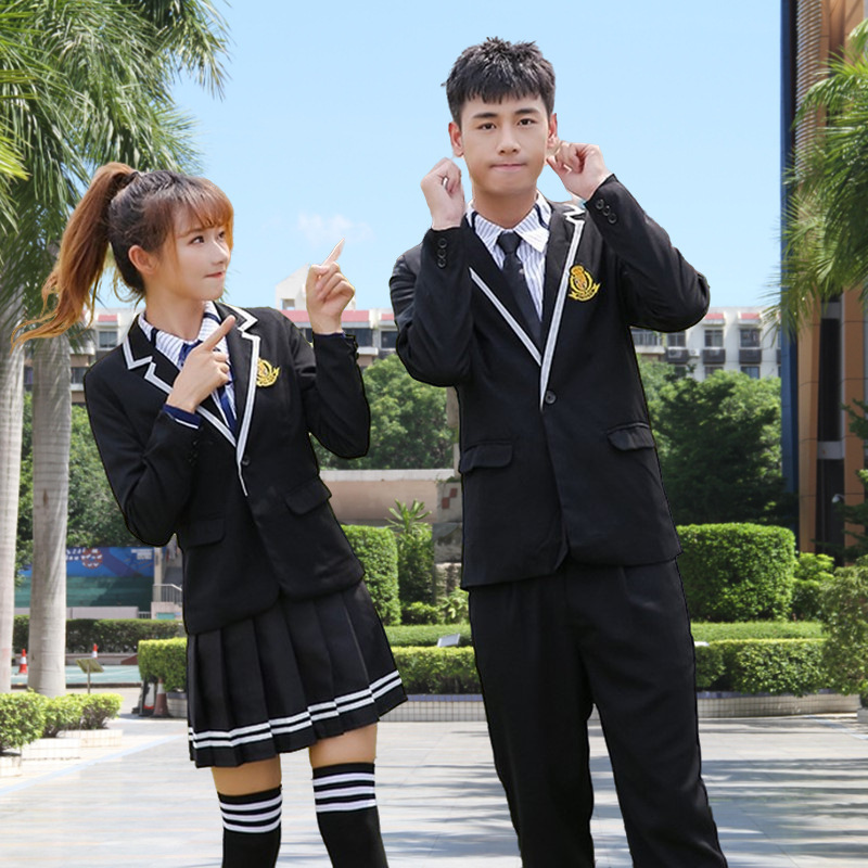 3 sets of wholesales of sailor's suit for junior high school students, long sleeves and black pants for autumn and winter