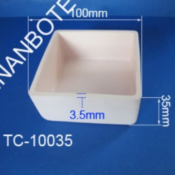 超高温1700度/99瓷高纯氧化铝矩形/方形坩埚/瓷舟