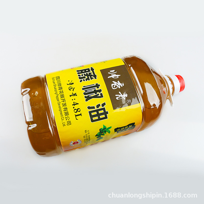四川帅青藤椒油4.8L桶装特麻花椒油麻油麻椒油餐饮直供