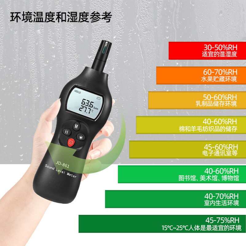 JD-861 Temperature Humidometer Industrial Temperature Meterometer