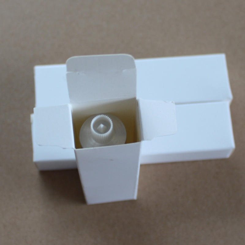 Wholesale of small white box white card paper folding small packagings for small parts in spot silicone toothpaste tubes