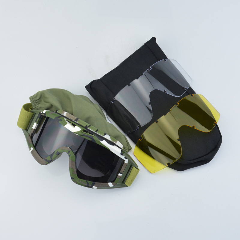 Colour-colored tactical goggles to change lenses against impact cross-border CS eye protection.