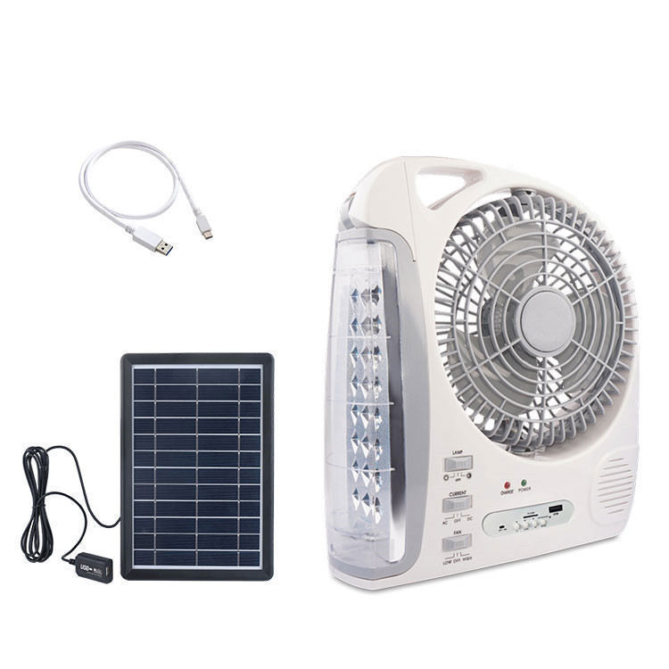 Foreign trade hot-selling solar fans with large wind silent batteries and outdoor camping fans