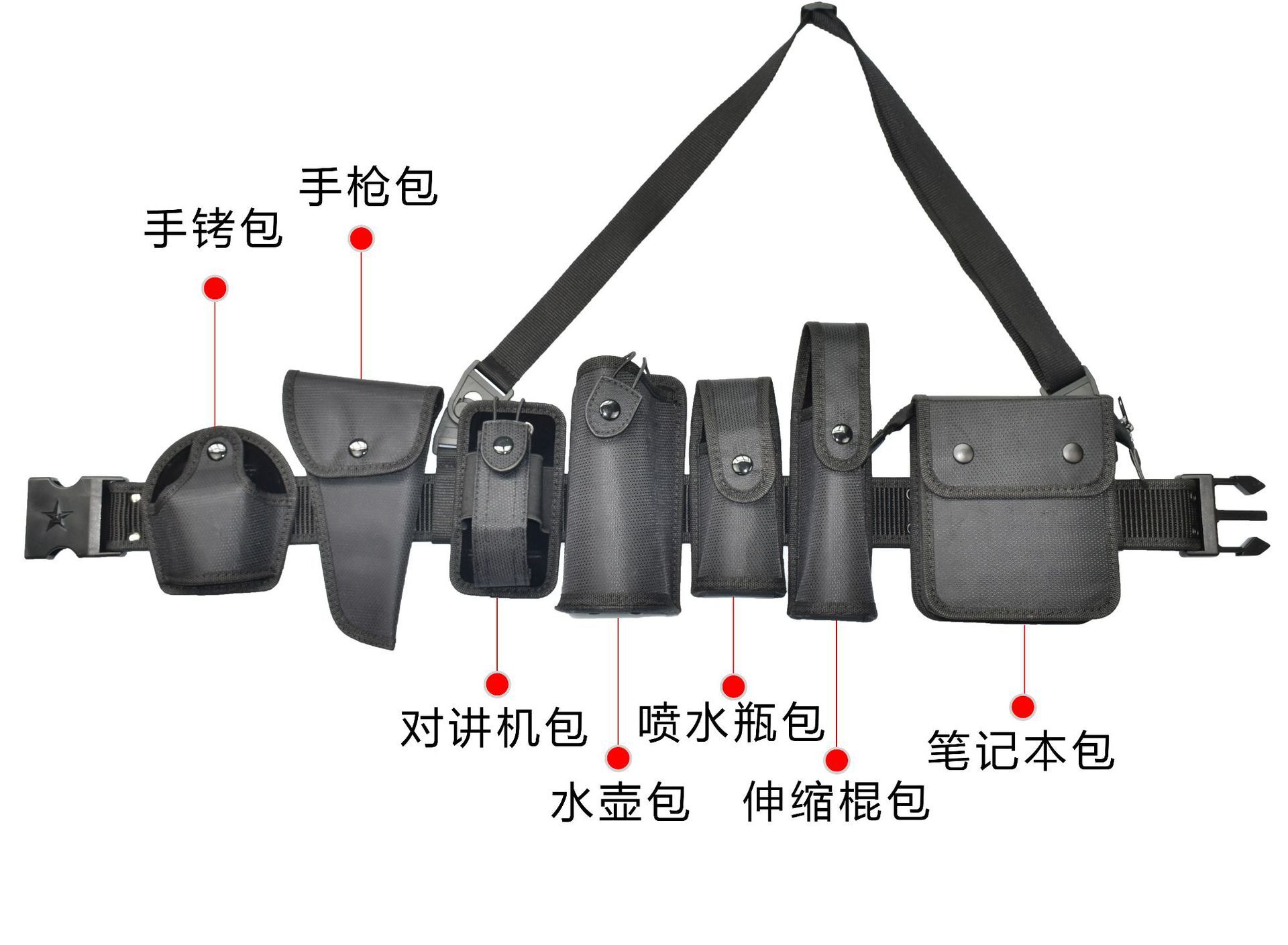 High-quality nylon tactics 7 sets of fixed shoulder bands adjustable to the manufacturer ' s direct sales stretcher button multifunctional waist