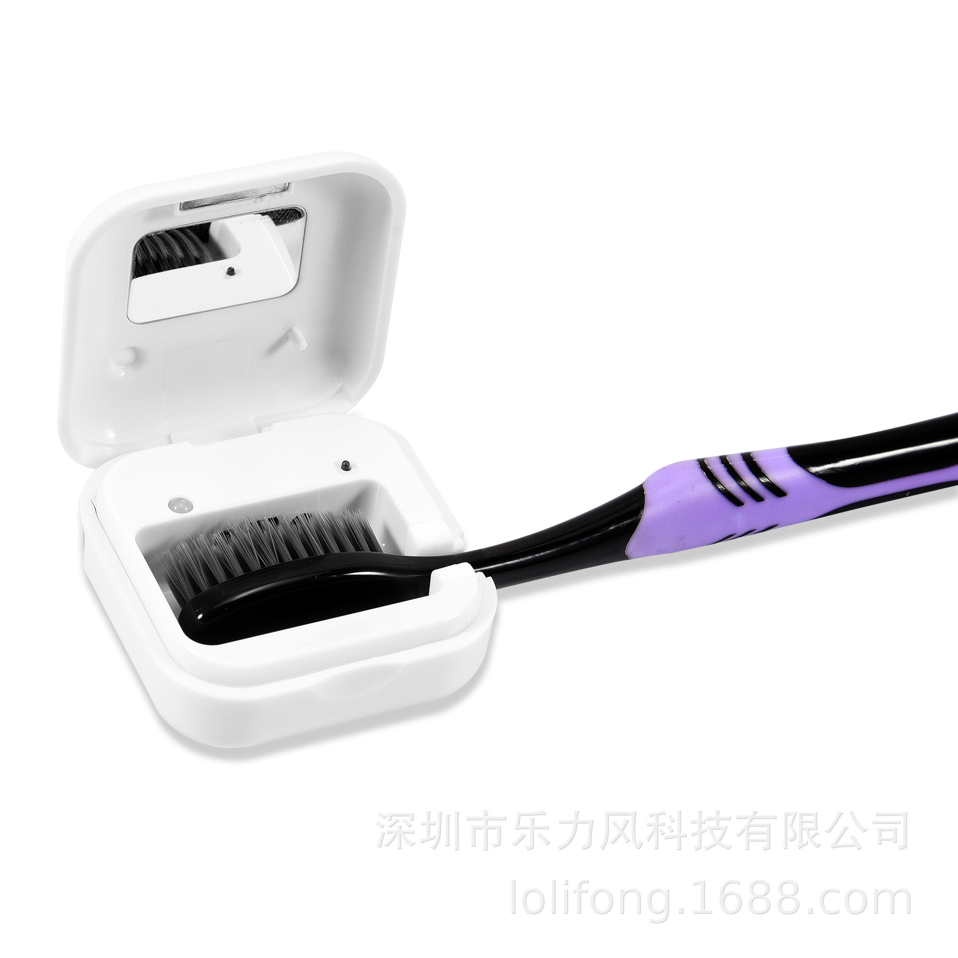 Mini-personal toothbrush disinfector portable, multi-pore-free UV sterile toothbrusher