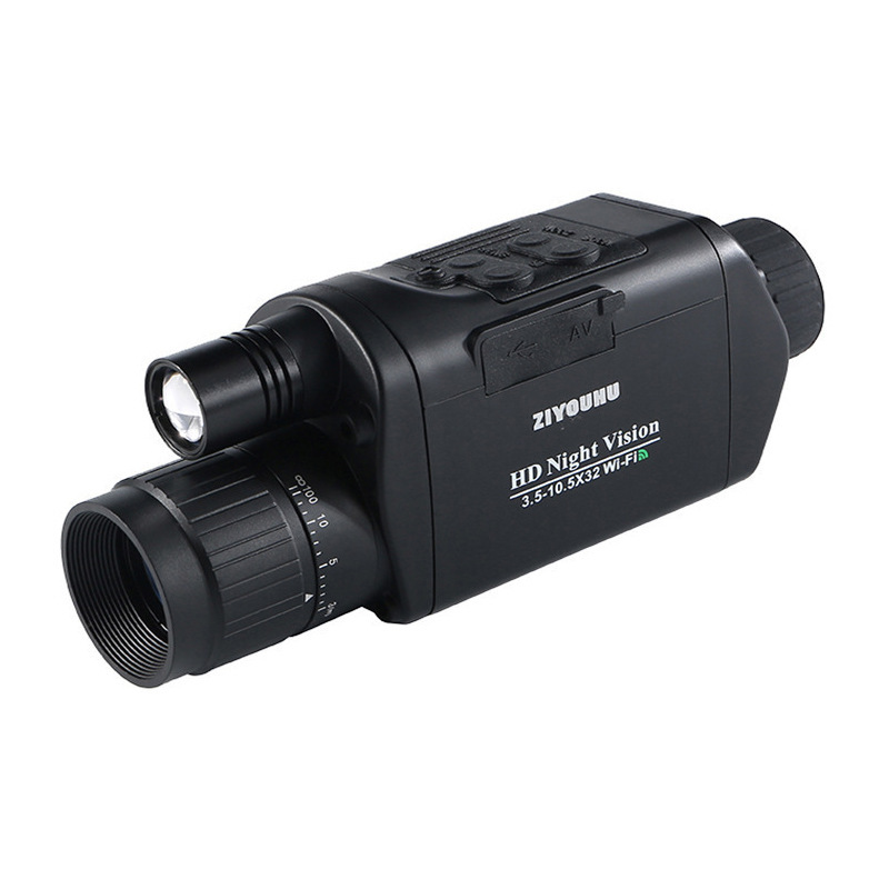 A single-infrared digital night vision telescope with a multi-high-altitude non-thermal imager hunts for all black infrared night vision.