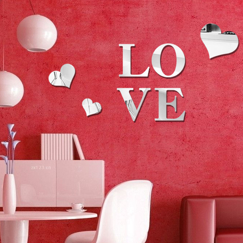 Home-based mirror decorations with a love wall and home-based decorations across the Amazon