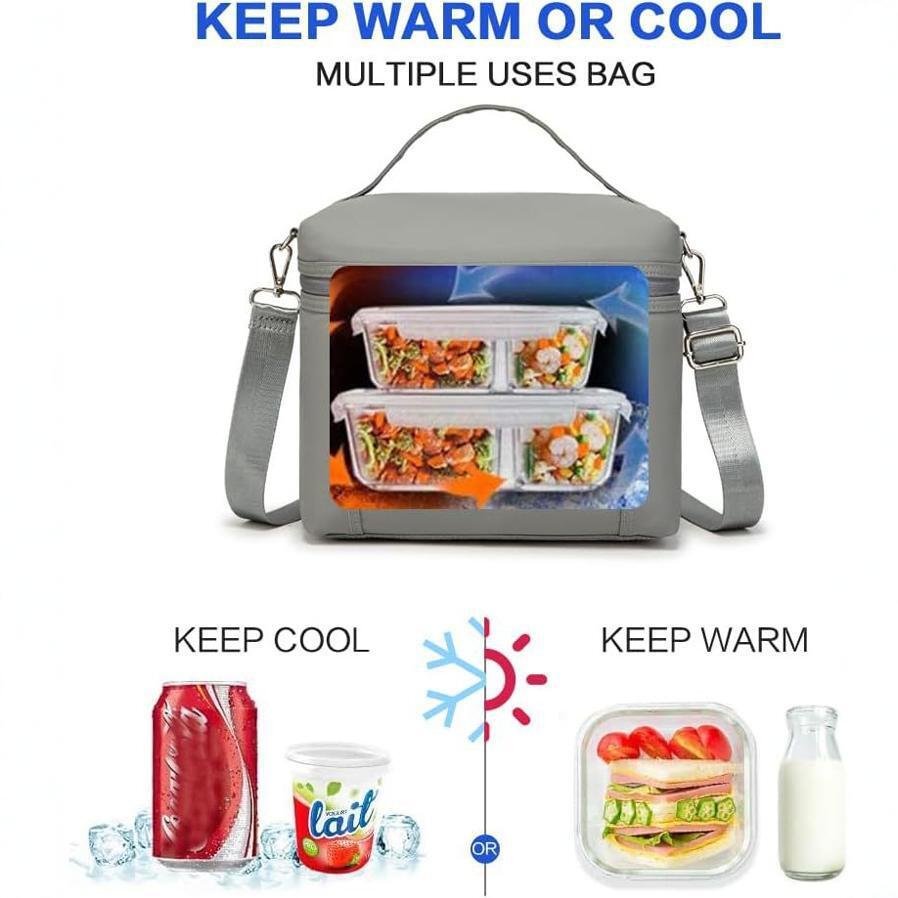 Double-heat lunch bags, large outdoor picnic packs, one shoulder, and cold ice packs.