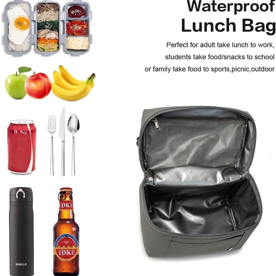 Double-heat lunch bags, large outdoor picnic packs, one shoulder, and cold ice packs.