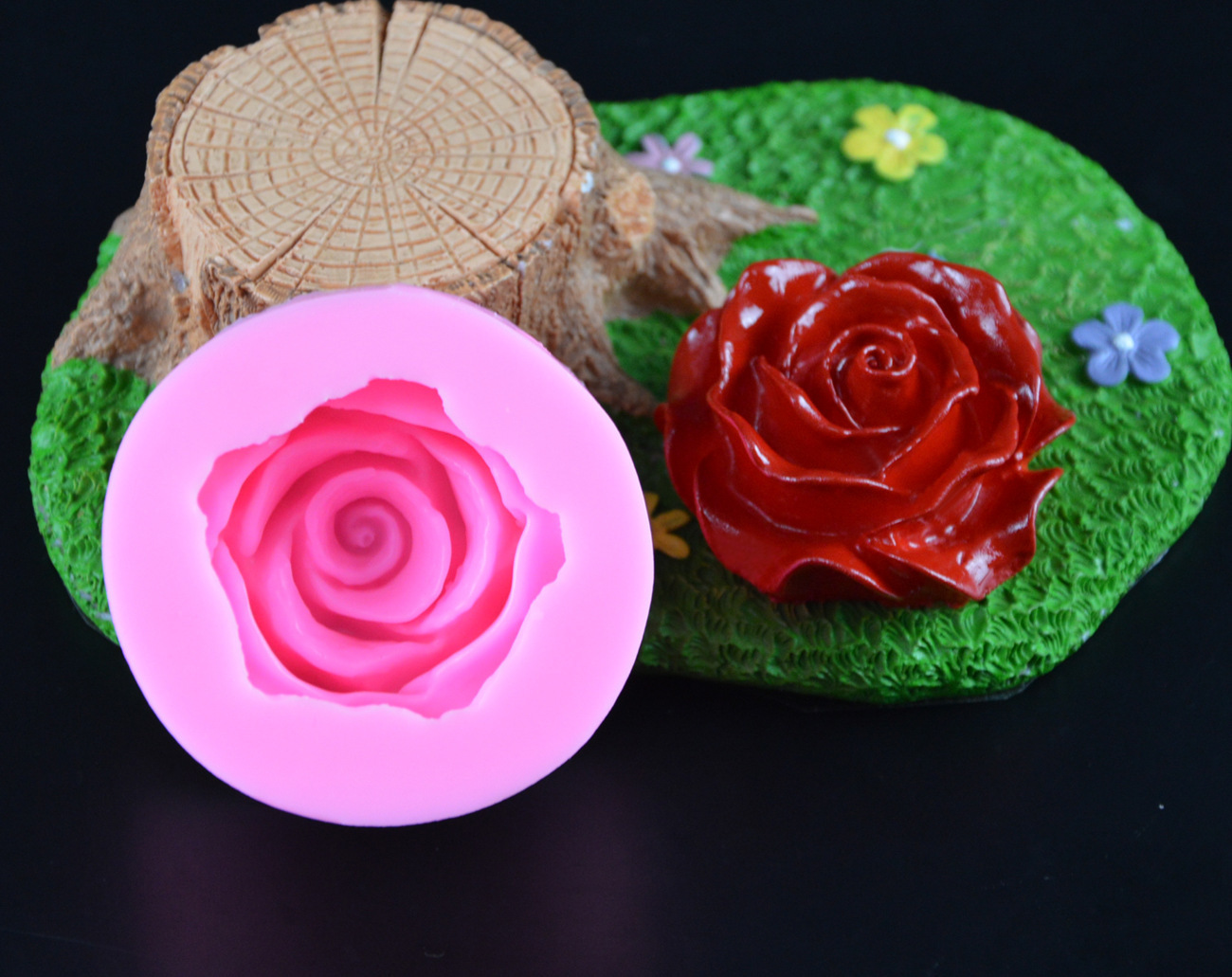 Foreign trade product, 3D, rose ice model, candy chocolate cake mold, hand-made soap model, section B.