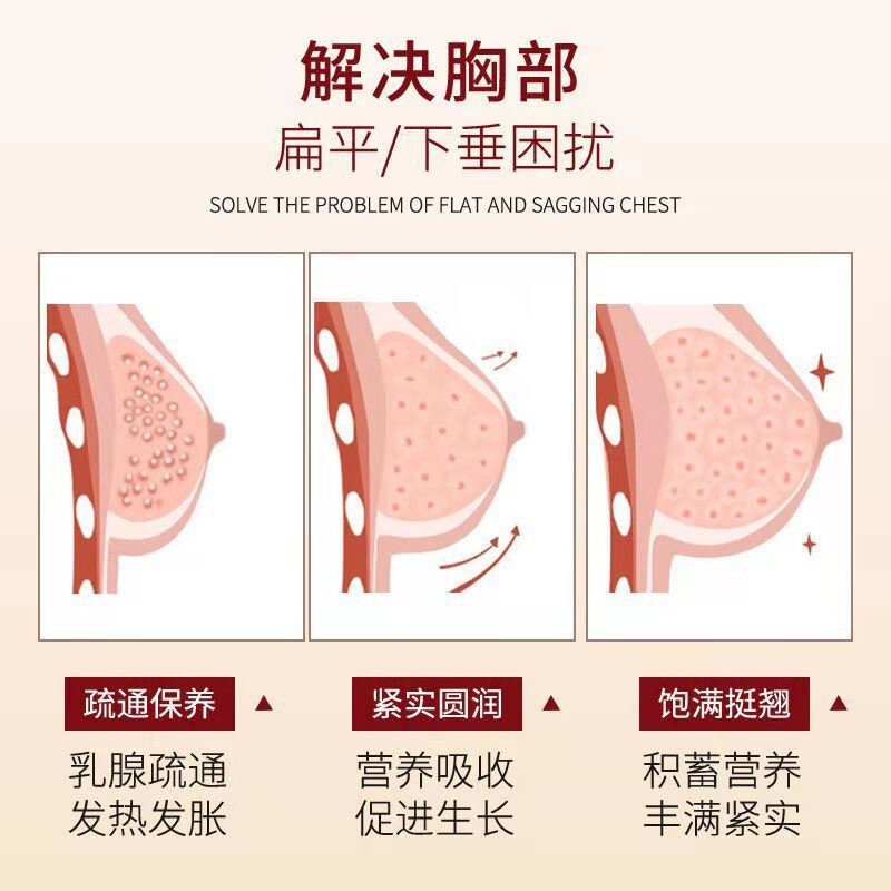 美容院野葛根丰韵美乳霜 胸部紧致增大护理仪器按摩精油 丰胸精油