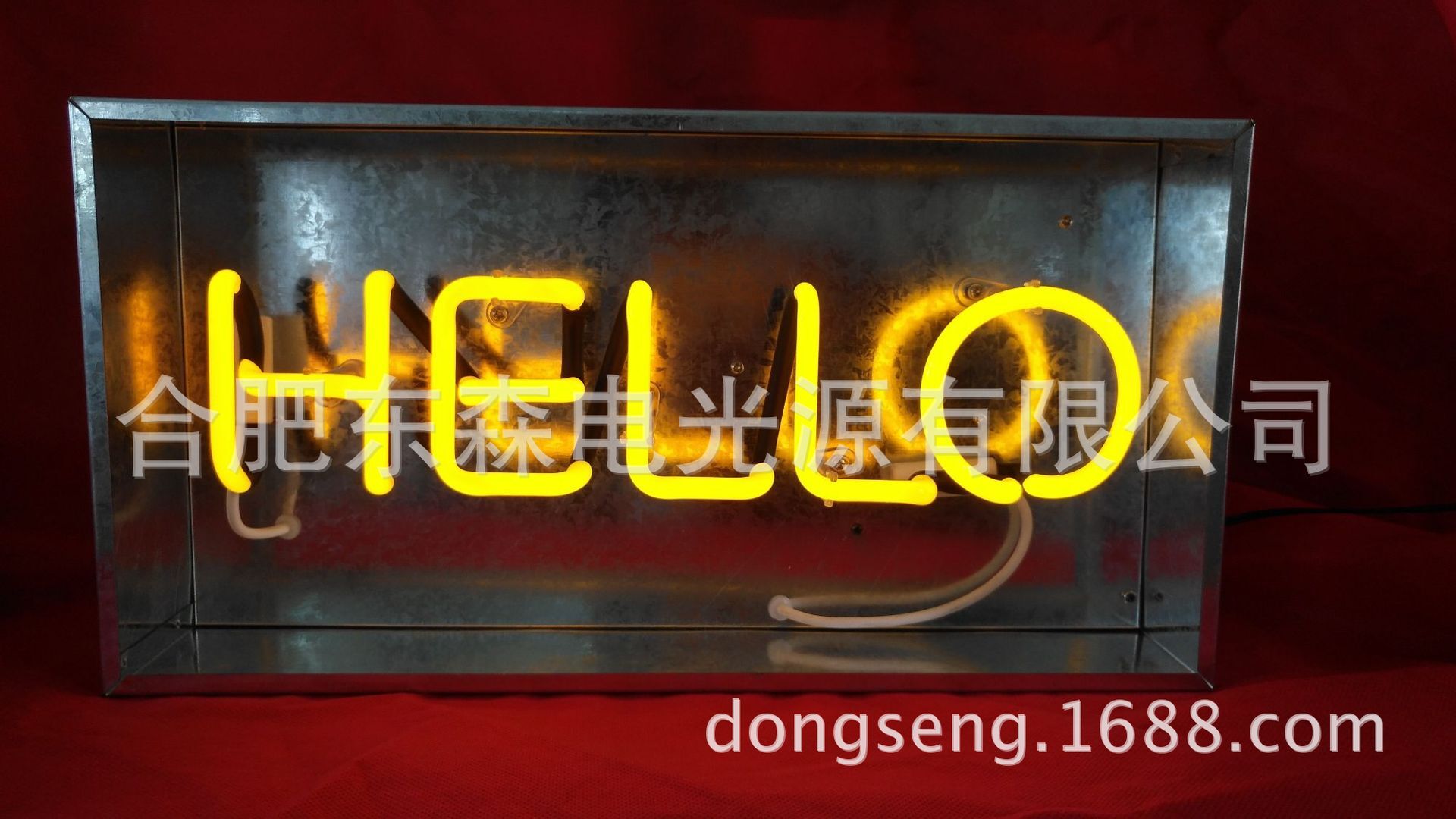 Neon sign Hello Iron Box Neon Light, Retro